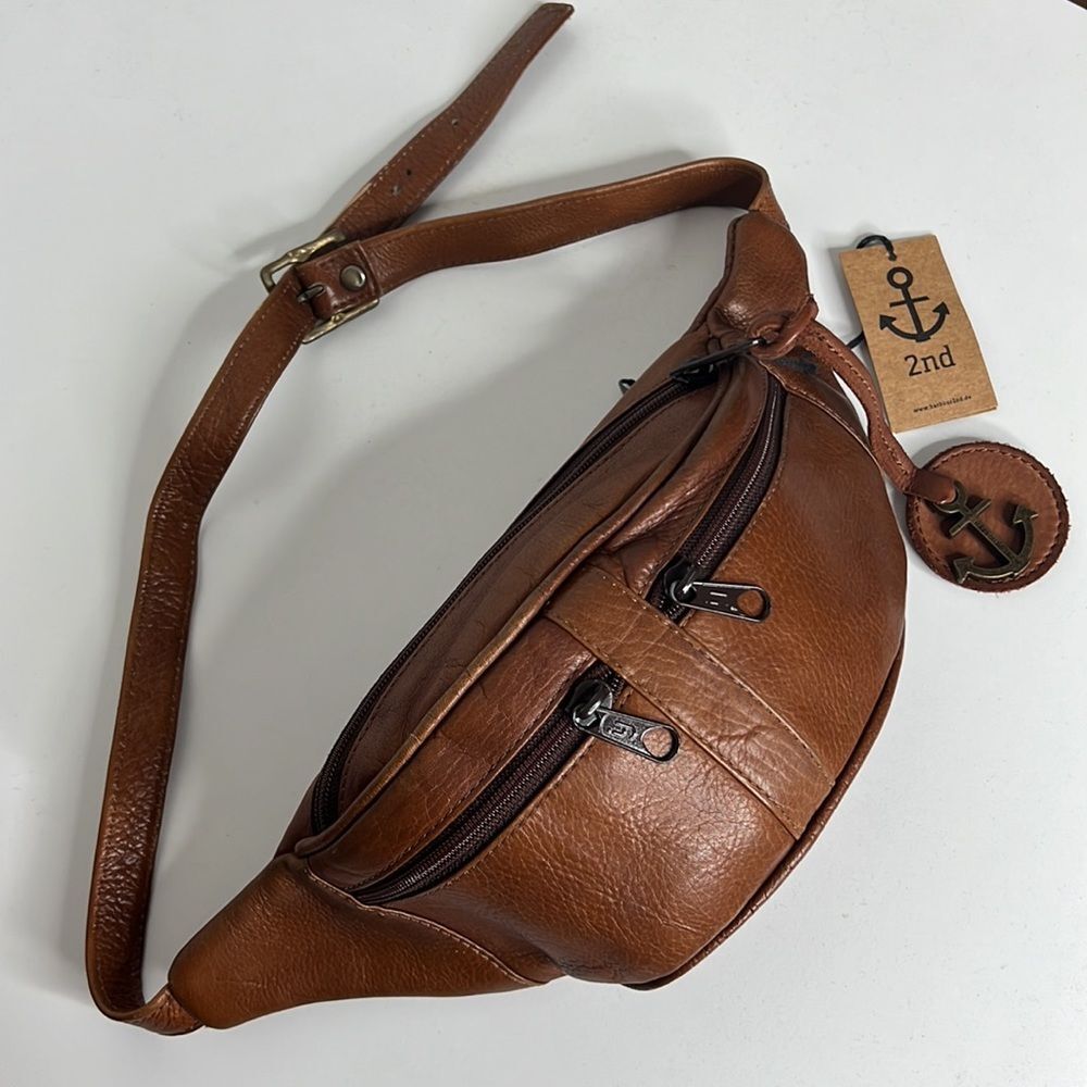 New Harbor 2nd boho  tan leather fanny pack